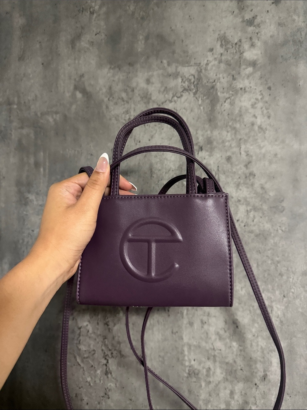 Telfar Mini Tote in Plum Purple Worn Once
